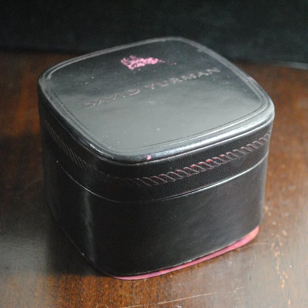 David Yurman Handmade Black Leather Jewelry Box